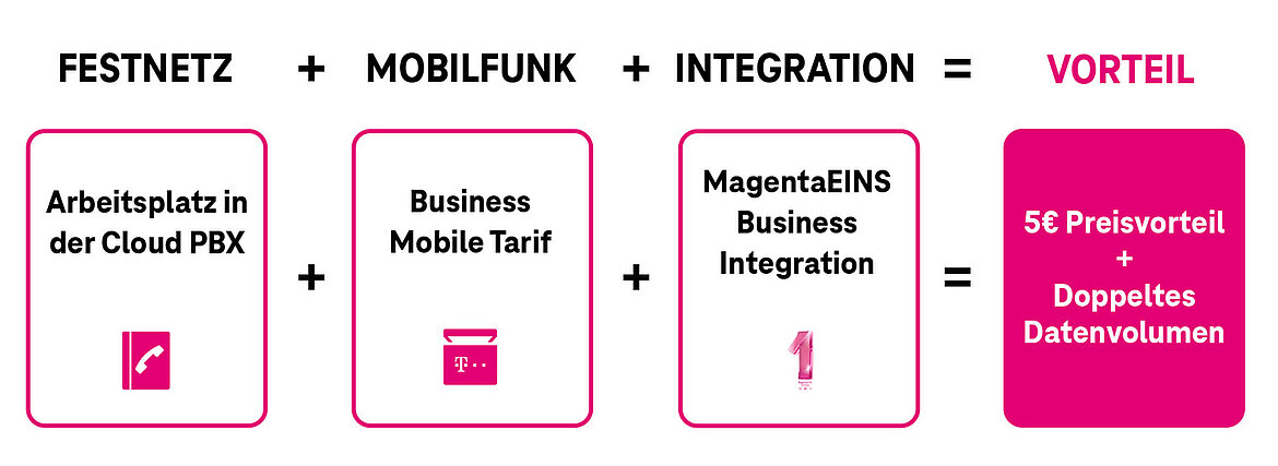 Vorteil der umfänglichen Nutzung des Telekom MagentaEINs Business